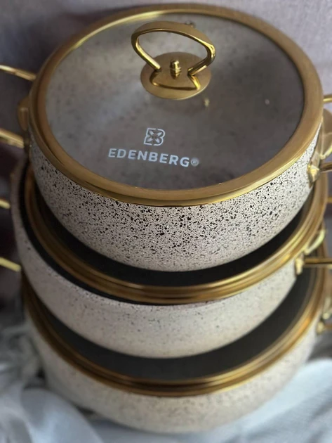 Набор кастрюль Edenberg из алюминия 6 предметов (EB-12921) - фото 2 Набор кастрюль Edenberg из алюминия 6 предметов (EB-12921) - фото 2