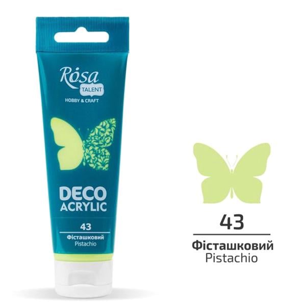 Акрилова фарба для декору ROSA Talent 43 75 мл Фісташковий матовий (322243) - фото 1 Акрилова фарба для декору ROSA Talent 43 75 мл Фісташковий матовий (322243) - фото 1