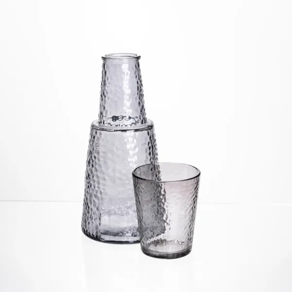 Графин со стаканом-крышкой фактурный 800/250 мл Прозрачный - фото 2 Графин со стаканом-крышкой фактурный 800/250 мл Прозрачный - фото 2