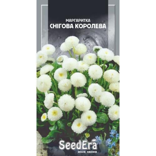 Семена цветов Сімейний сад Маргаритка Снежная Королева 0,1 г (CS-1087)