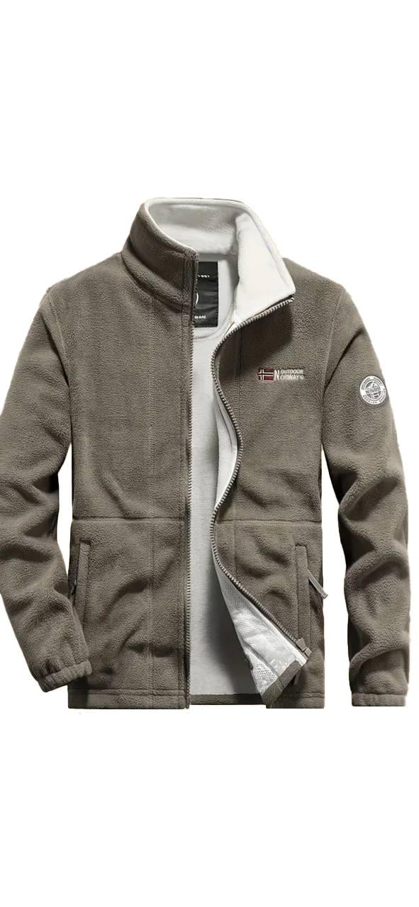Куртка мужская теплая Knit флисовая утолщенная L Серый (23669034) - фото 2
