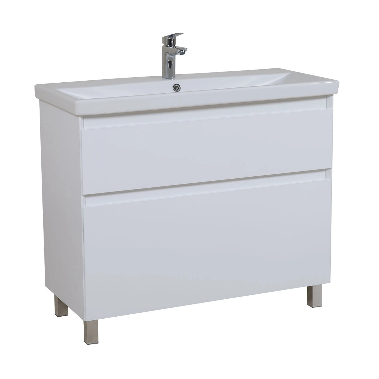 Тумба для ванной Aqua Rodos Элит 800x450 напольная с умывальником CeraStyle Элит 80 Белый матовый (АР000040375)