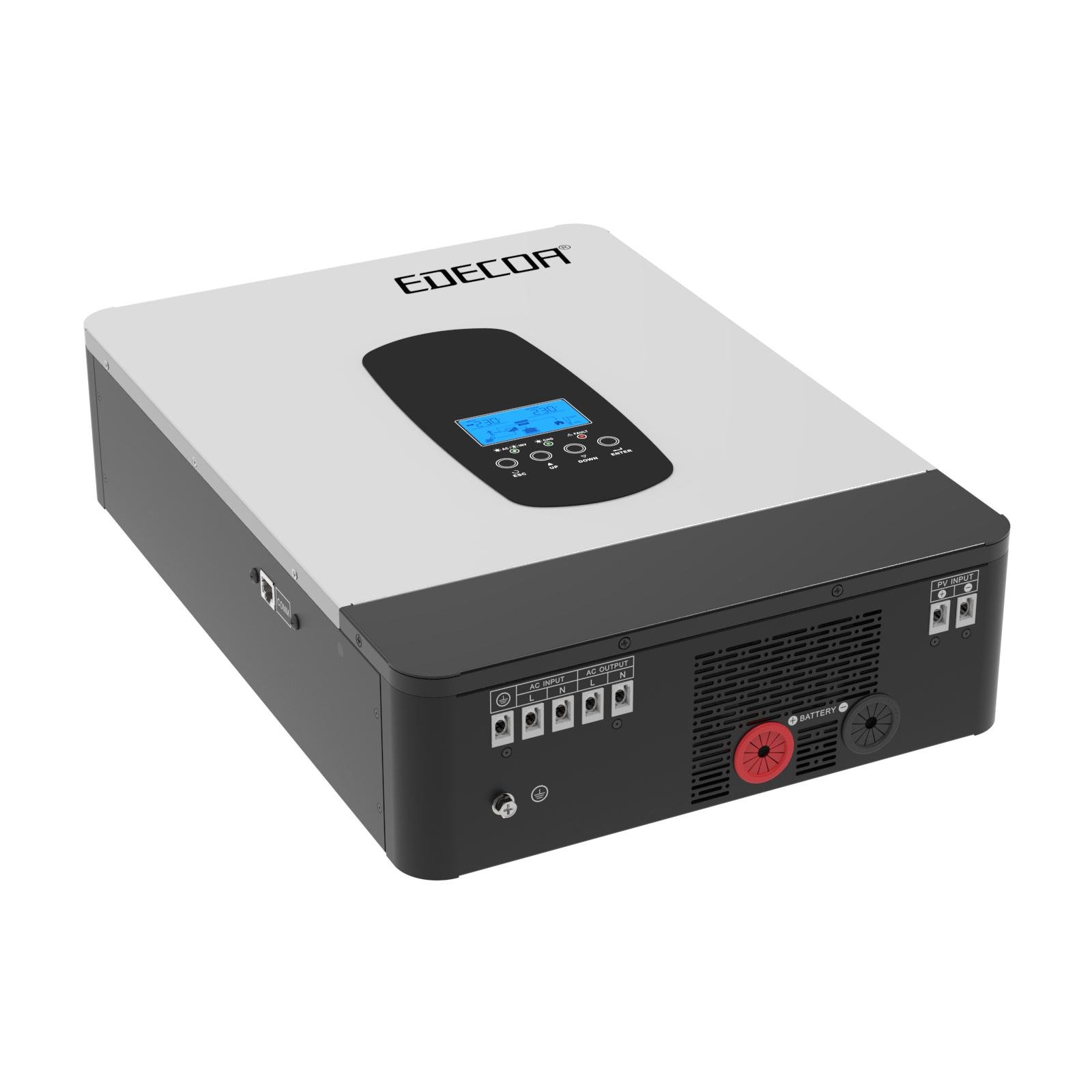 Инвертор солнечный гибридный Edecoa 24 В 4000 Вт Белый (E50004001) - фото 2 Инвертор солнечный гибридный Edecoa 24 В 4000 Вт Белый (E50004001) - фото 2