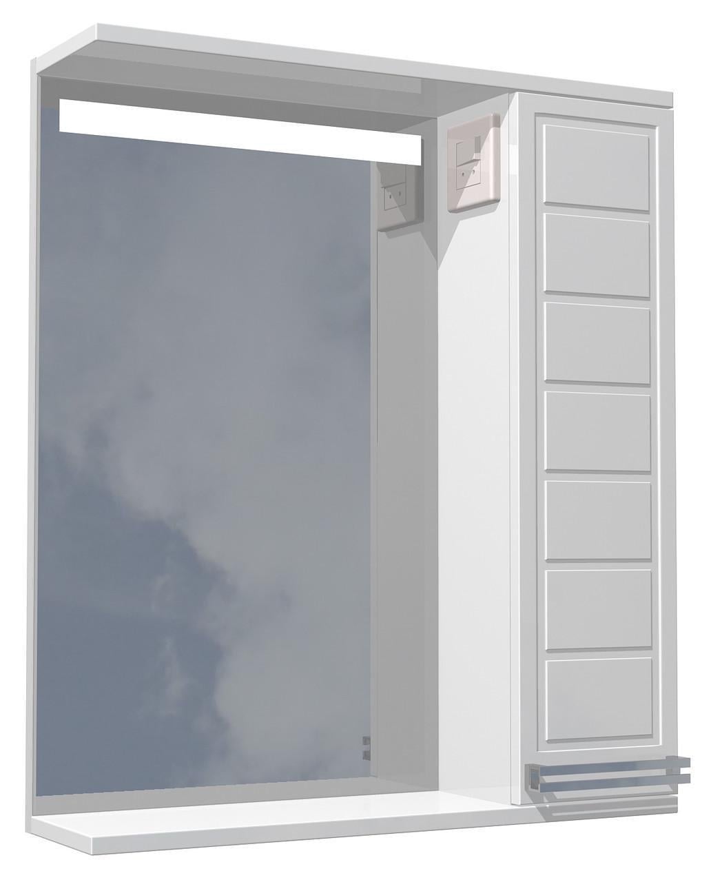 Шкаф с зеркалом в ванную комнату AVT с LED подсветкой 60 см (avt-КЗЛ-60)