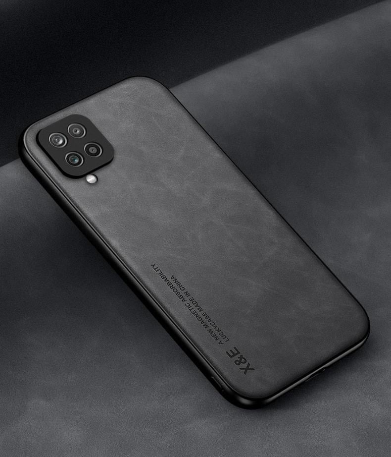 Шкіряний чохол XnE Samsung Galaxy A12 A125 з металевою вставкою Black (34293-2B) Шкіряний чохол XnE Samsung Galaxy A12 A125 з металевою вставкою Black (34293-2B)