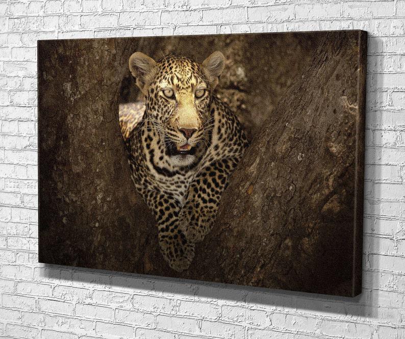 Картина для интерьера Африканский леопард 80x54 см (713)