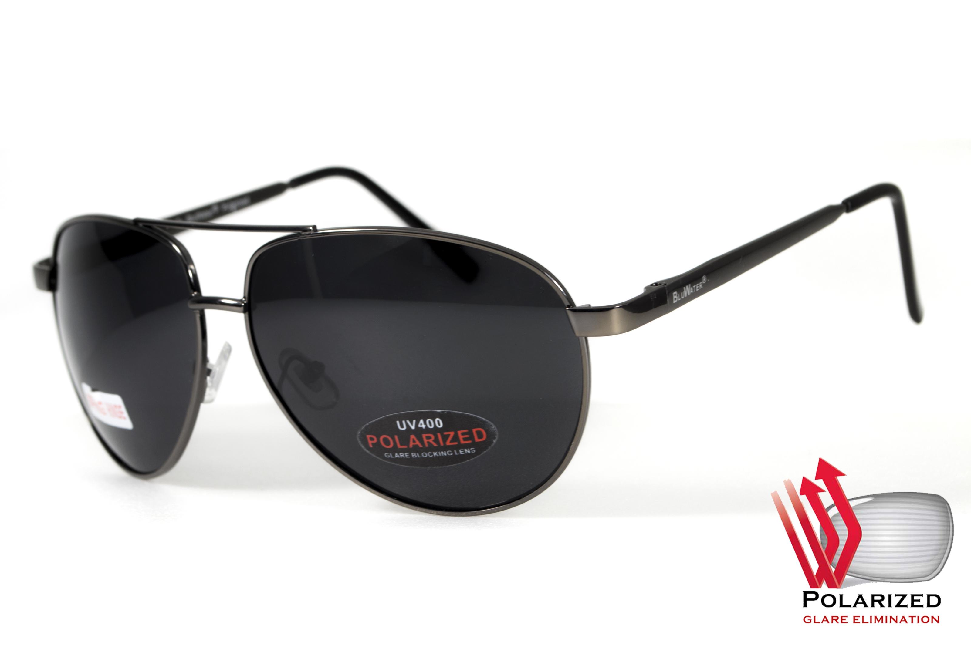 Очки поляризационные BluWater AirForce GunMetal Polarized Черный - фото 8