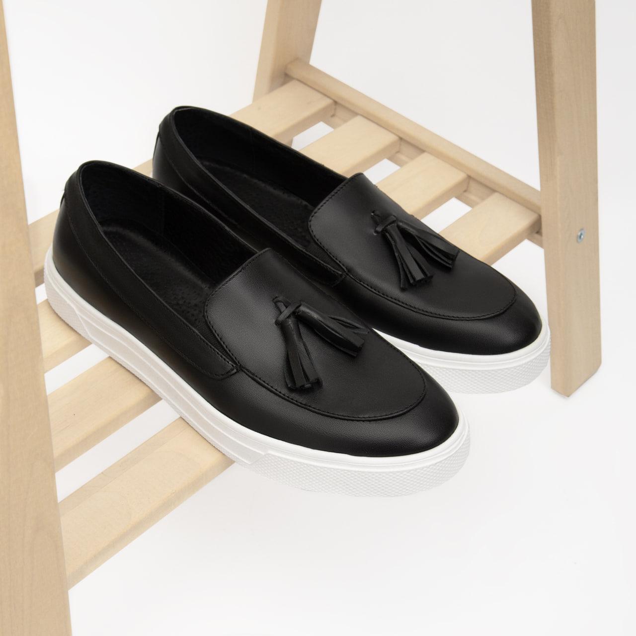 Лоферы Kindzer с кистями кожаные р. 39 Черный - фото 2 Лоферы Kindzer с кистями кожаные р. 39 Черный - фото 2