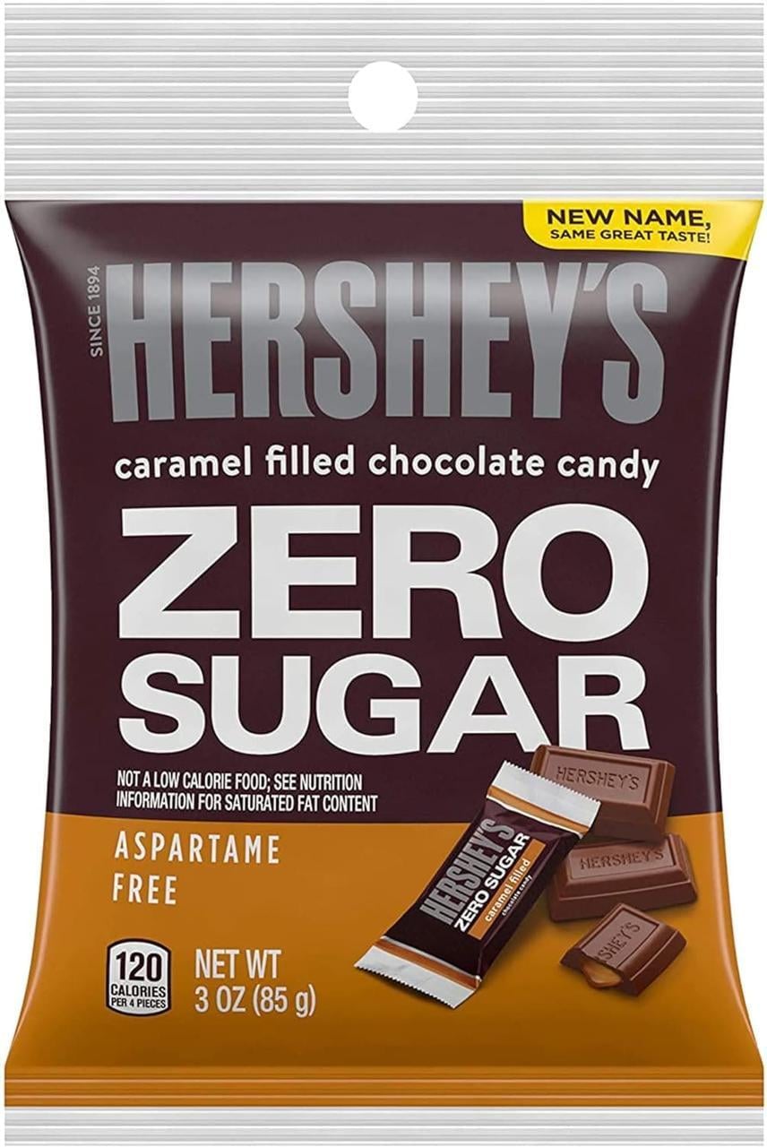 Конфеты шоколадные Hershey's Zero Sugar Caramel Filled Chocolate Candy 85 г (3050941033)
