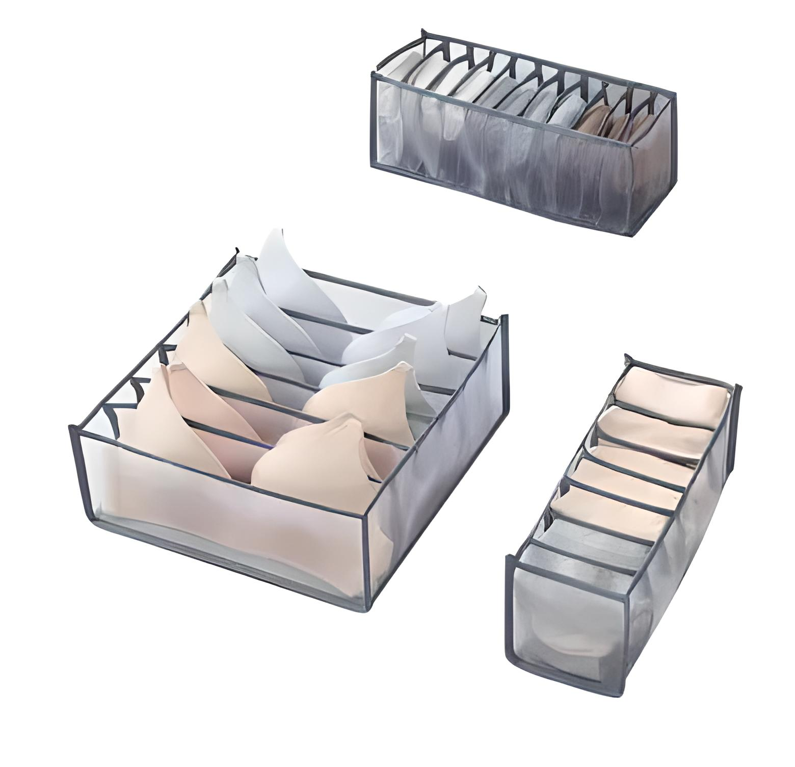 Набор органайзеров для белья 3 шт. Серый (dc99af6c)