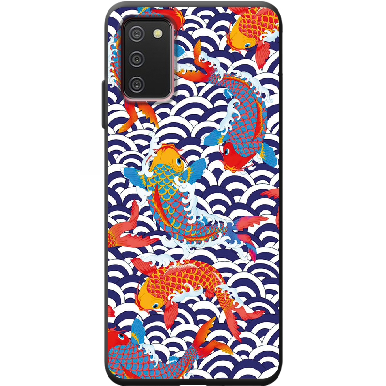 Чехол BoxFace Samsung Galaxy A03s (A037) Koi Fish Черный силикон (43255-up2477-44047)