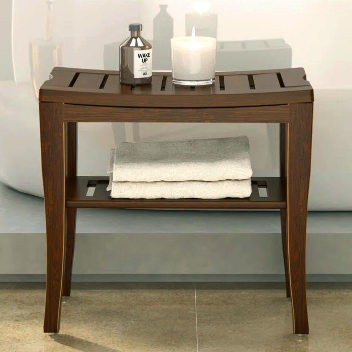 Табурет для ванной из дерева Варитос Латте (ТВН-007516)