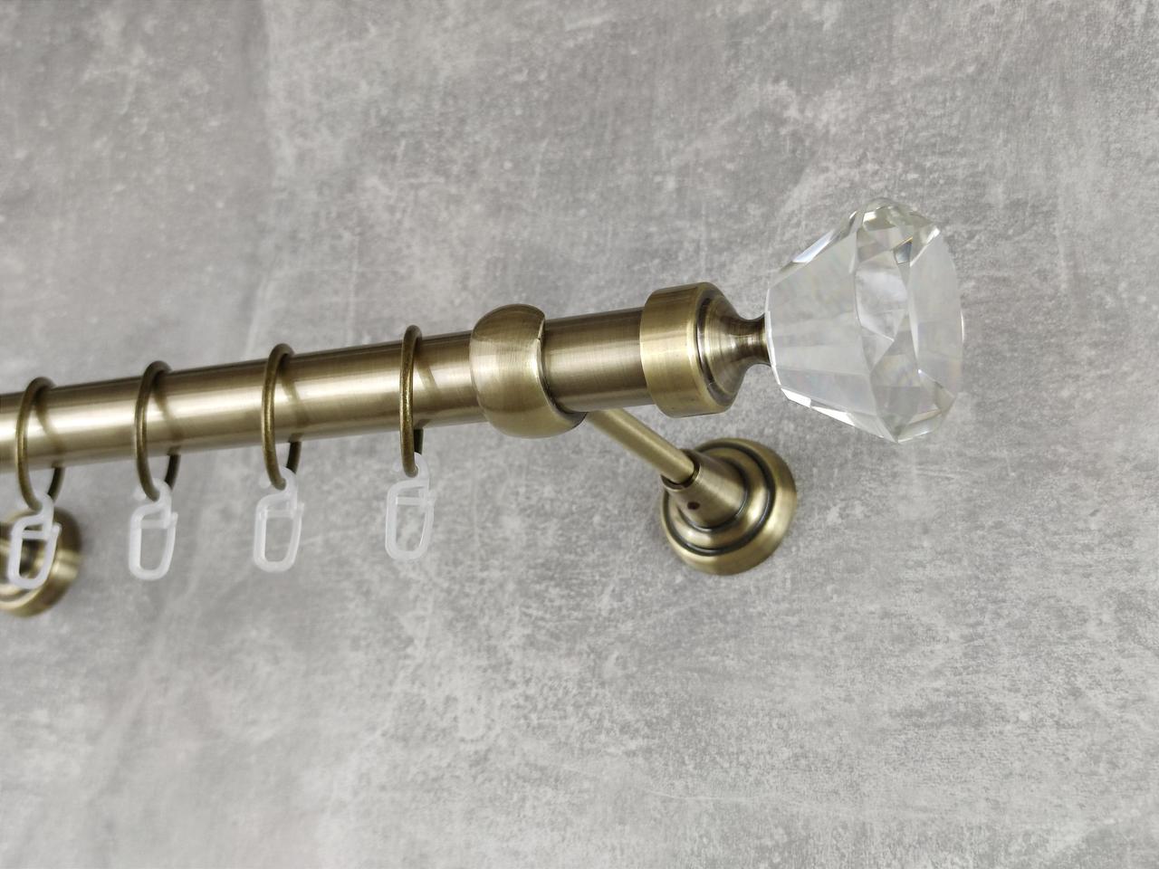 Карниз MStyle металлический для штор однорядный Спектралия 25 мм гладкий 400 см Антик (5012289)