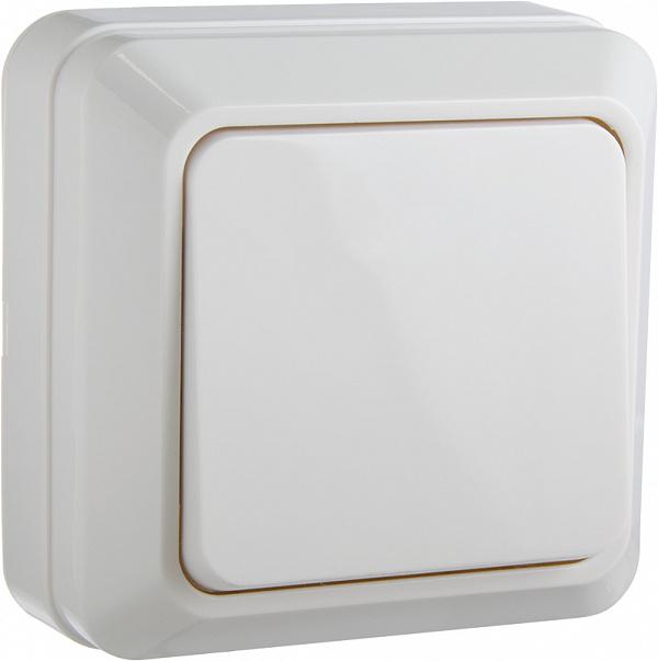 Выключатель АСКО-УКРЕМ CT 1-клавишный наружный Белый (BЗ10-1-0-Ct-W)