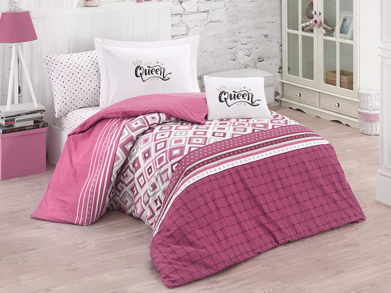Постельное белье CLASY ранфорс 160x220 см Little Queen V2 Pembe (02CL160220R24)