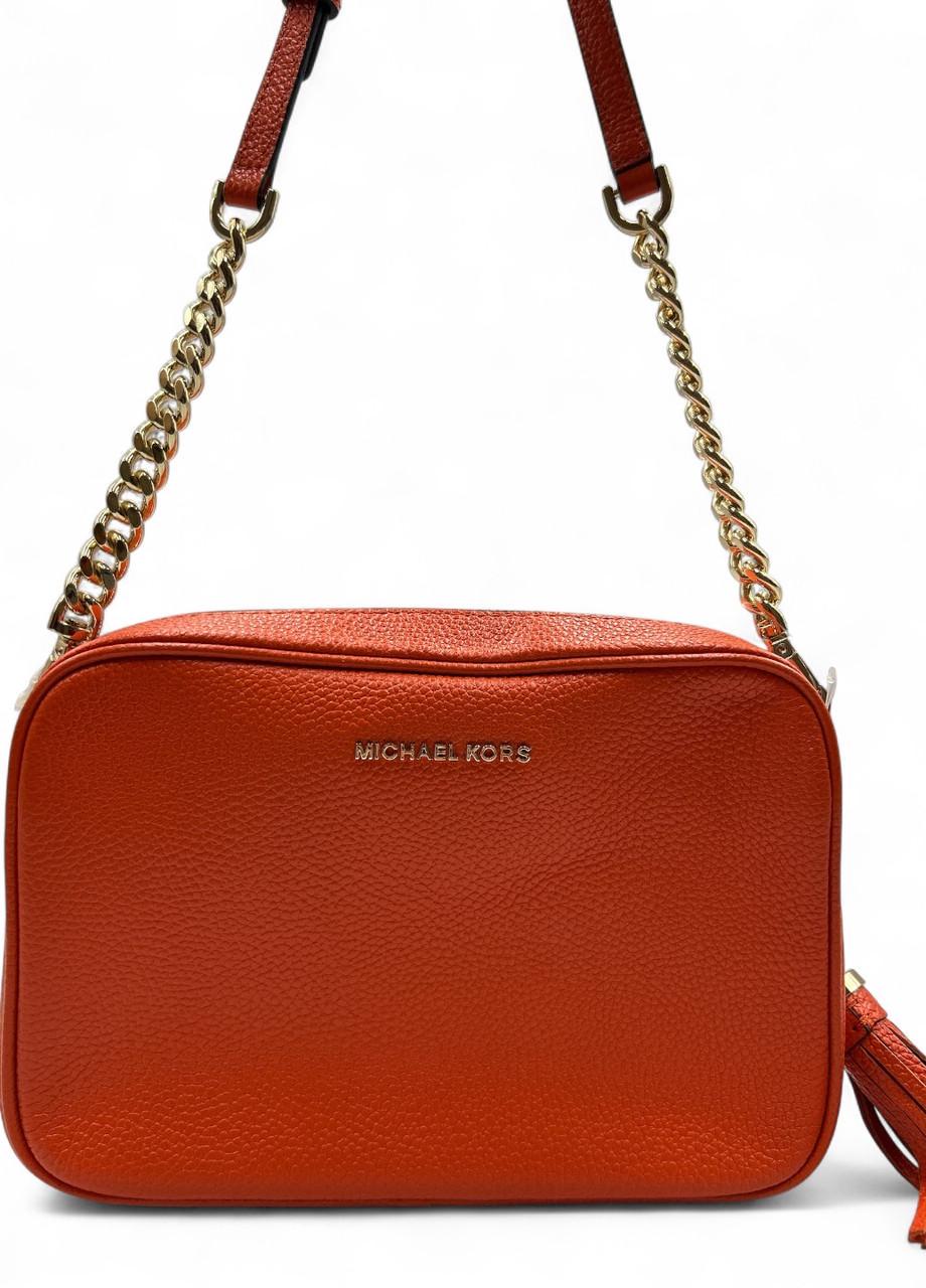 Сумка женская Michael Kors Jet Set 32F7GGNM8L Clementine MD Camera Bag Leather Оранжевый (2746864326)