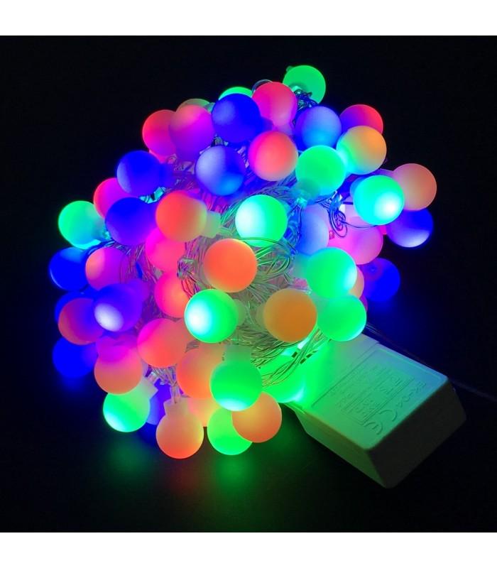 Гирлянда 100M-9 100 LED Шар 10 мм белый провод Multicolor (47771)