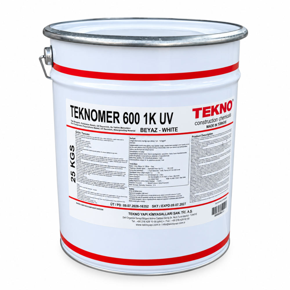 Гидроизоляция полиуретановая UV-стойка Teknomer 600 1K UV для крыш 25 кг (TM6001KUV)