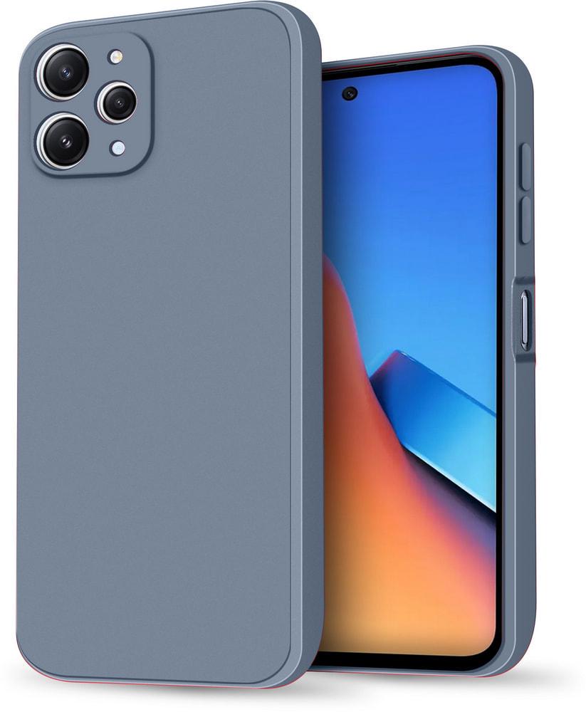 Силиконовый чехол HardCorner Xiaomi Redmi 12 (с микрофиброй) Gray Blue (34832-6D)
