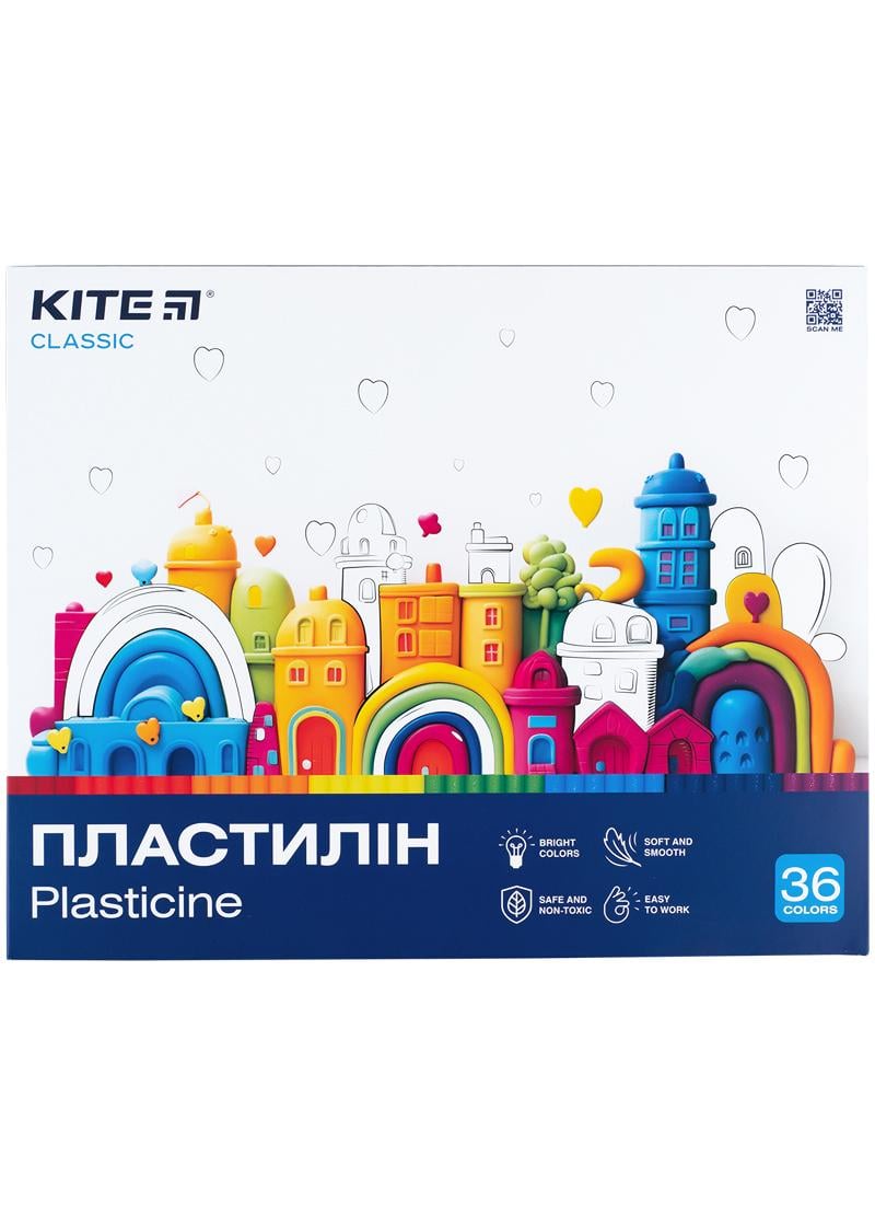 Пластилин KITE Classic 36 цветов 720 г (K-078)