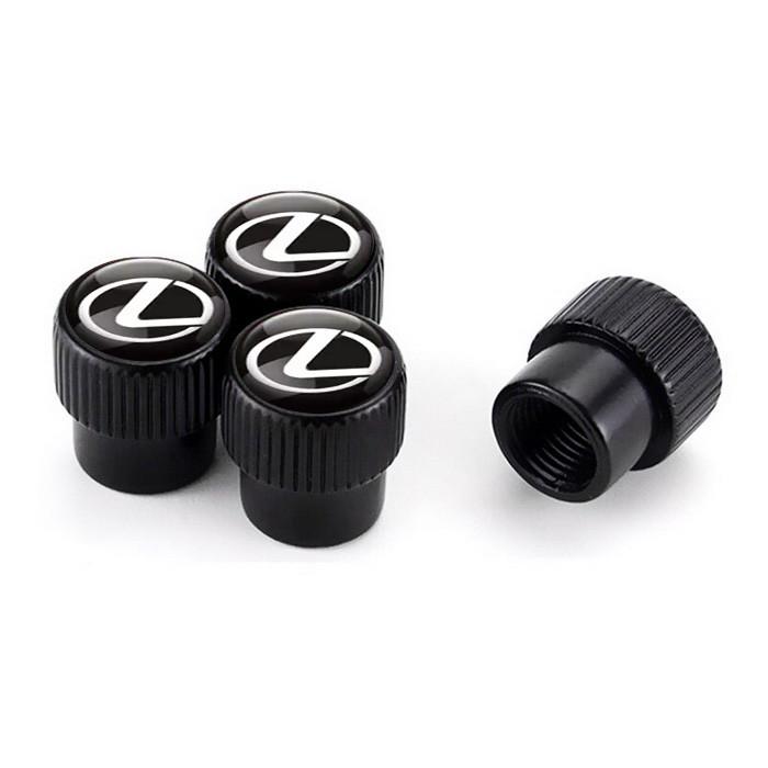 Набір захисних ковпачків на ніпель SUNROZ Caps Лексус Premium Style Black Lexus 4 шт. (A-67540)