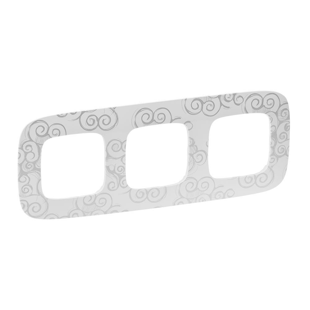 Рамка трехместная Legrand Valena Allure Нарцисс/Хром (754343)