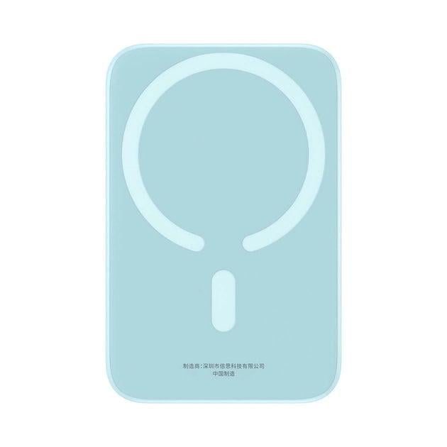 Повербанк Baseus Magnetic Mini 6000 mAh 20 W 2в1 QC3.0+PD3.0 с беспроводной зарядкой Qi 15 W Blue (P10059002313-00)