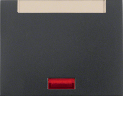 Панель лицевая Berker K.1 для выключателя с линзой и полем для надписи Антрацитовый (14157106)