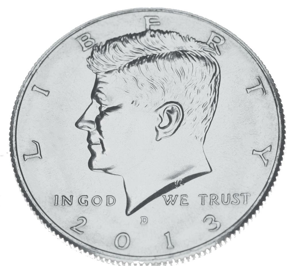 Коллекционная монета США 50 центов 2013 UNC D Джон Кеннеди (KM#A202b)