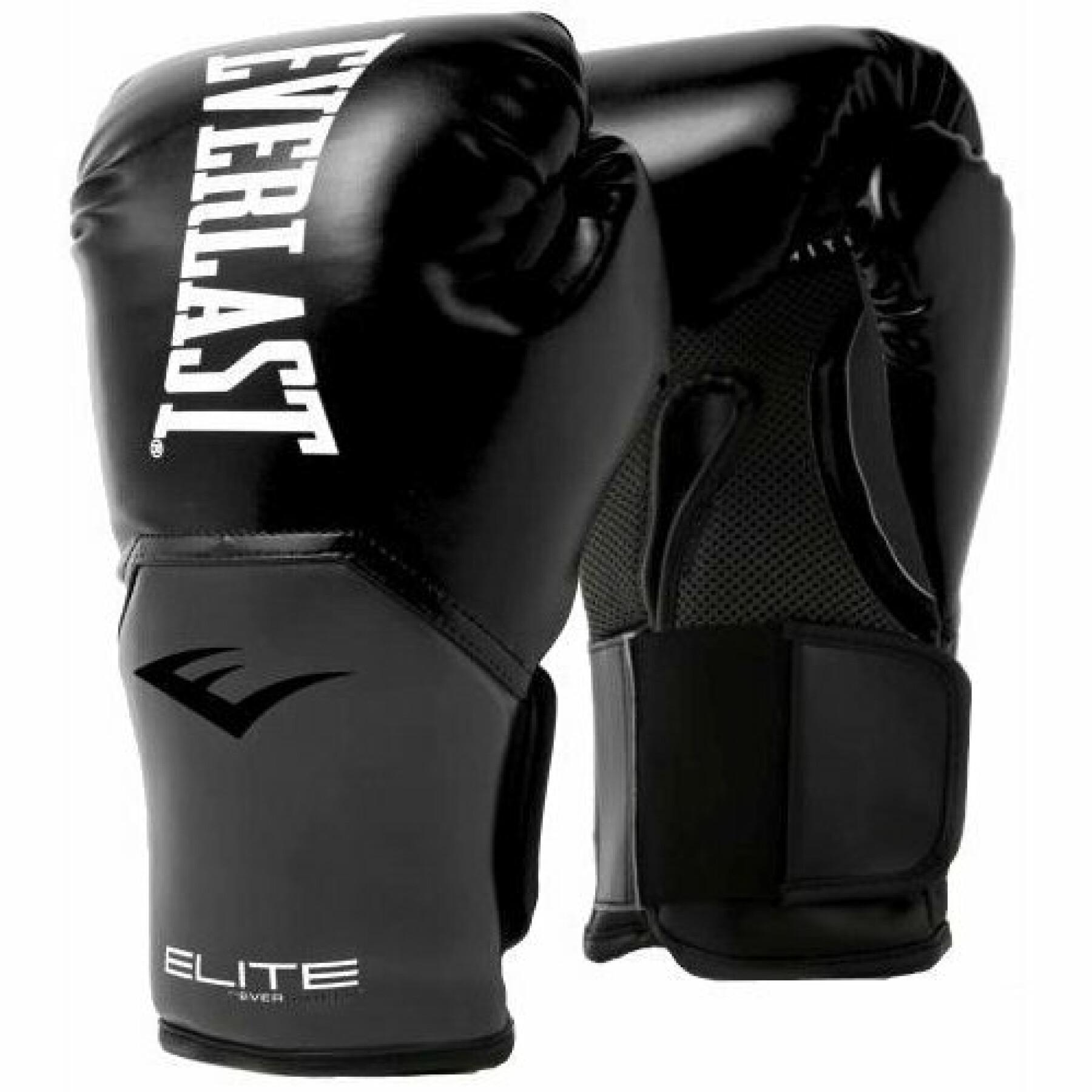 Боксерські рукавички Everlast ELITE TRAINING GLOVES 16 унцій Чорний/Сірий