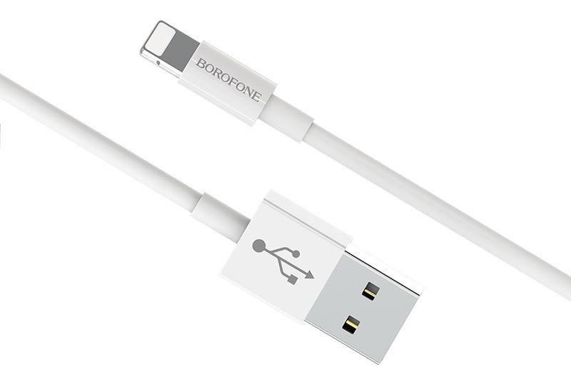 Кабель для зарядки Borofone BX22 Bloom USB - Lightning 2 А 1 м Білий