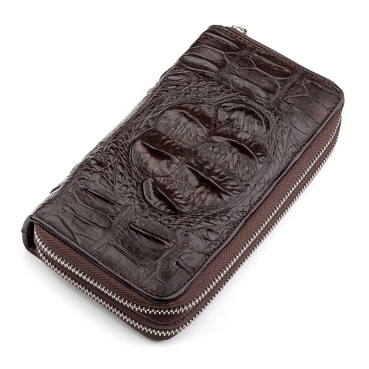 Клатч Crocodile leather 18271 кожа Коричневый (23600)