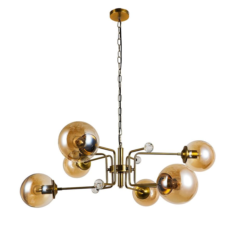 Люстра молекула подвесная Levistella 909XL3057-6 AB/BR плафоны коричневые Бронза