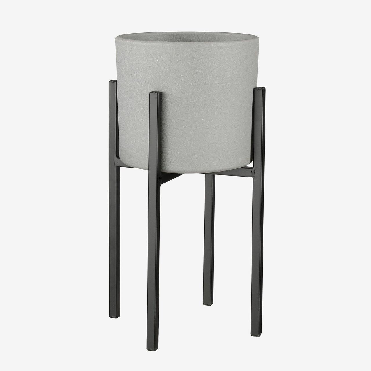 Кашпо Edelman Mica Decorations Era 32,5 см Серый (A-014838) - фото 3 Кашпо Edelman Mica Decorations Era 32,5 см Серый (A-014838) - фото 3