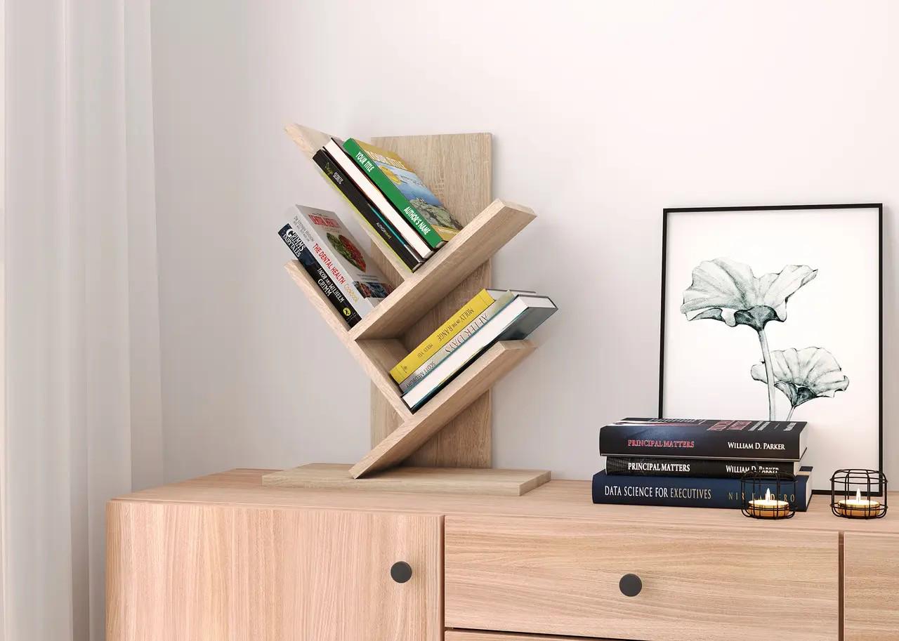 Полиця фігурна для книг 400х575х216 мм Дуб Сонома (FP-36)