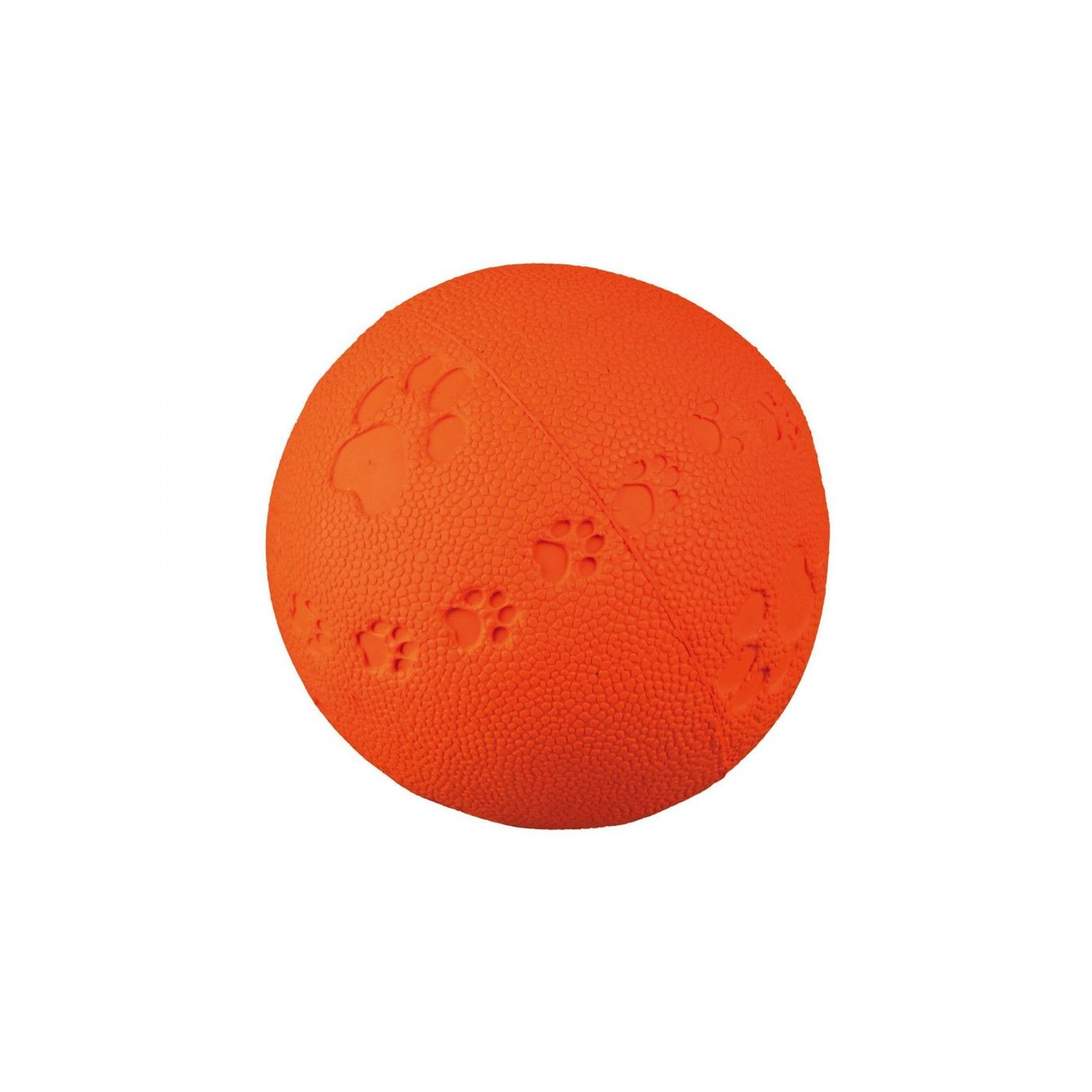 Игрушка для собак Trixie Мяч с пищалкой литой с лапкой резина 7 см Оранжевый (4011905348629)