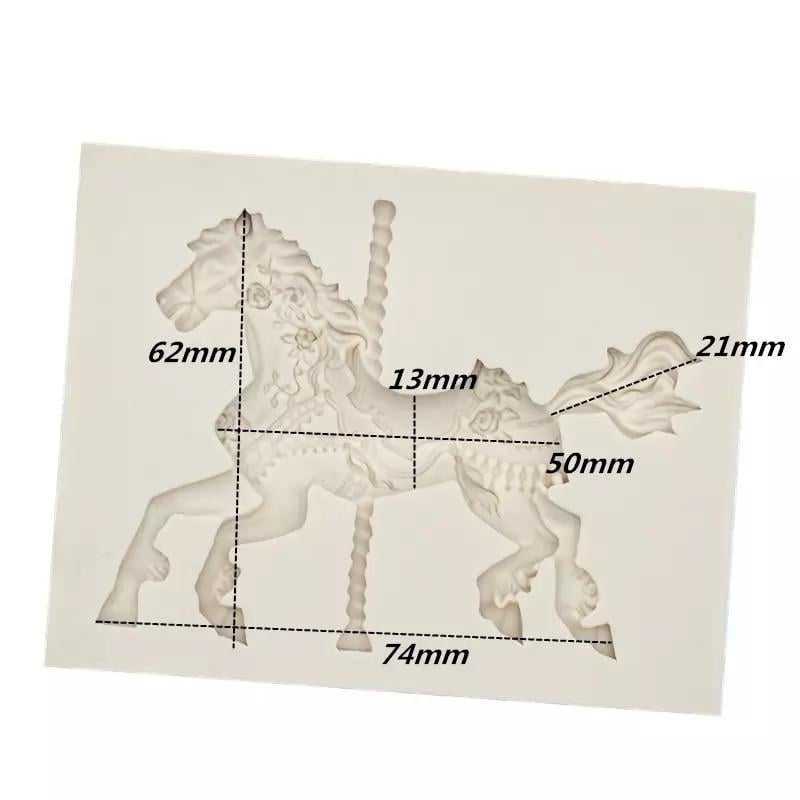 Молд силиконовый Лошадь 97x75 мм Серый (41071) - фото 2 Молд силиконовый Лошадь 97x75 мм Серый (41071) - фото 2