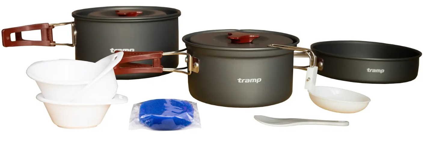 Набор посуды Tramp UTRC-143 1.1л/1.7л анодированный алюминий на 2-3 персоны (UTRC-143)