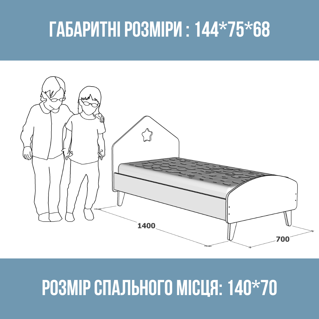 Кроватка детская Домик для детей 3-7 лет для мальчиков 140х70 см Голубой - фото 3 Кроватка детская Домик для детей 3-7 лет для мальчиков 140х70 см Голубой - фото 3