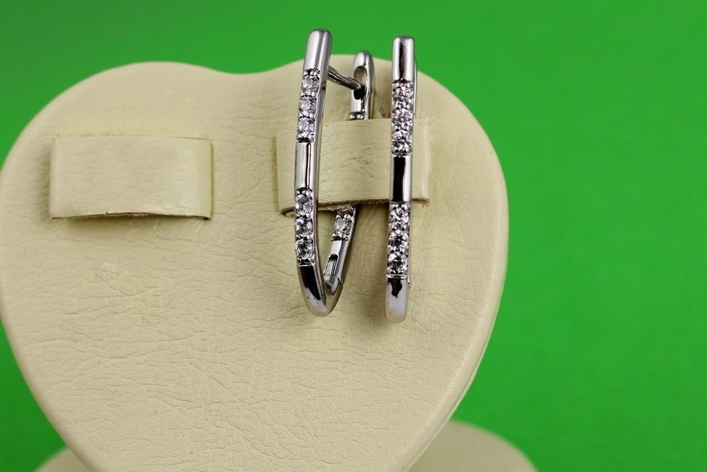 Серьги Xuping Jewelry дорожки 3 см Серебристый (2135216850)