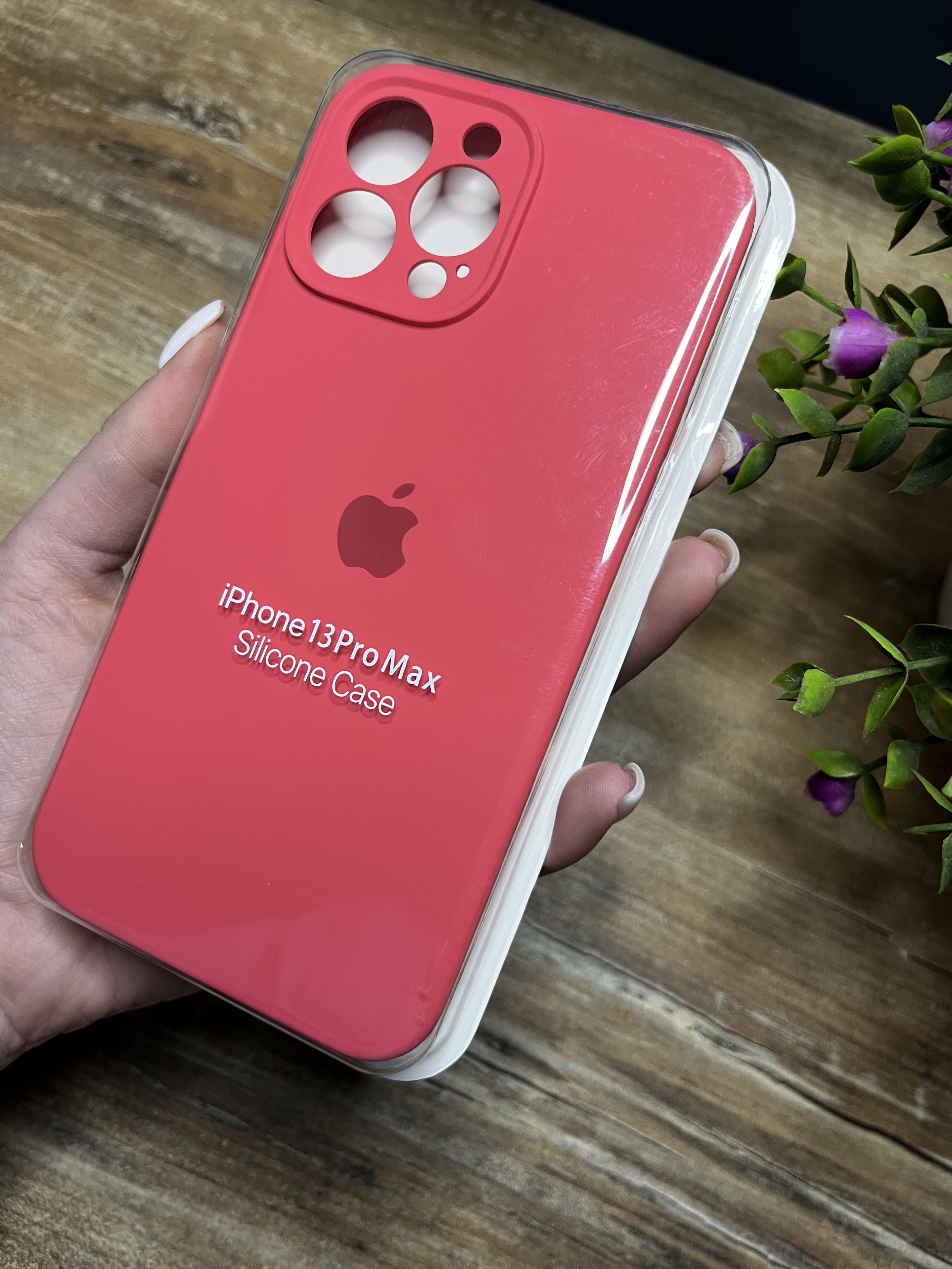 Чехол накладка на iPhone (Айфон) 13 Pro Max закрытый низ и закрытая камера silicone case full camera Apple