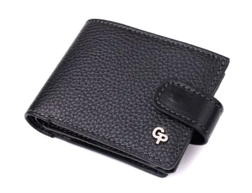 Портмоне флотар GRANDE PELLE 22875 из зернистой кожи Черный