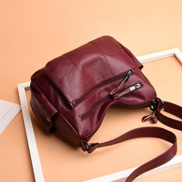 Женская сумка через плечо C00149-1 из кожи PU и Бордовый (C00149-1) - фото 3 Женская сумка через плечо C00149-1 из кожи PU и Бордовый (C00149-1) - фото 3