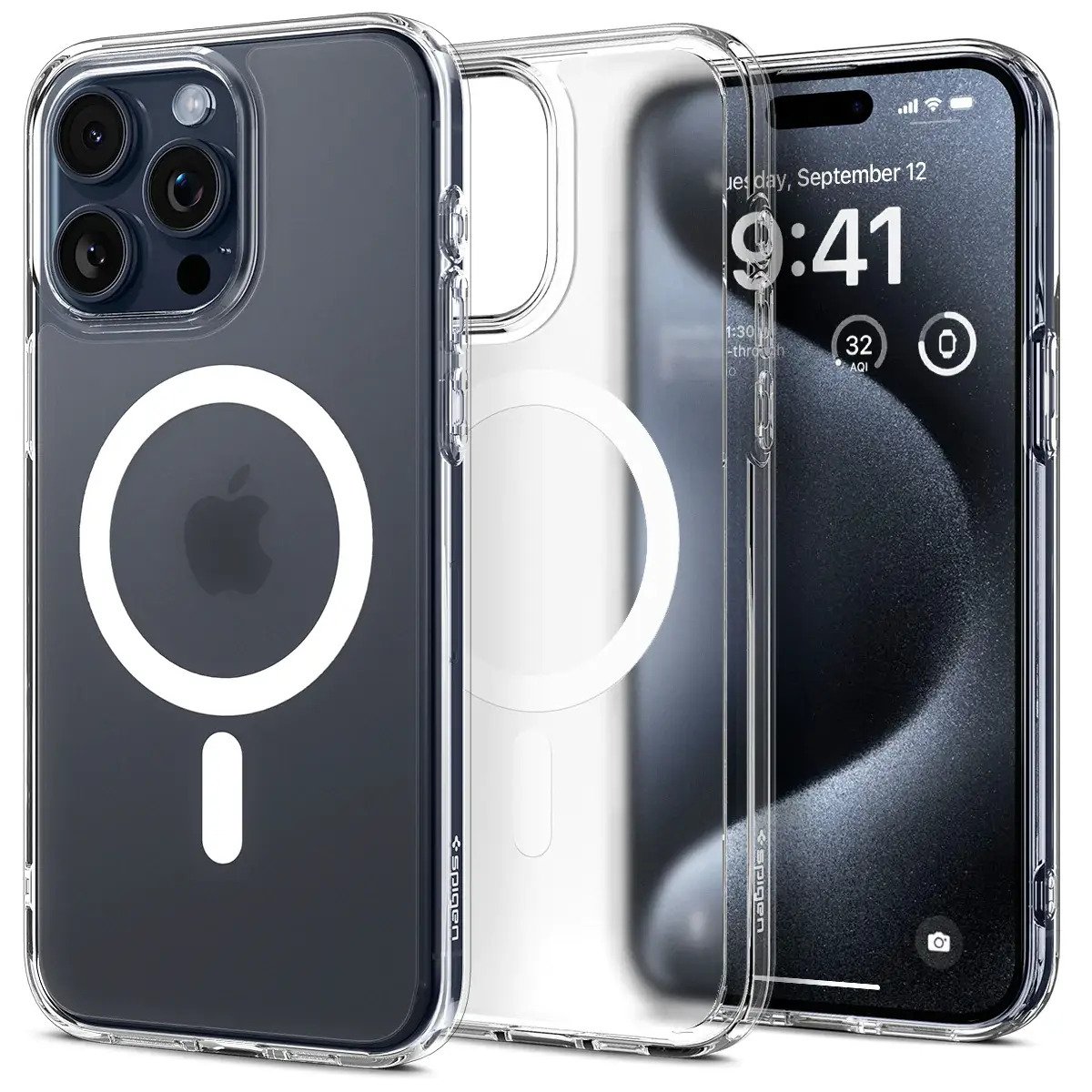 Чохол накладка Spigen Ultra Hybrid Case with MagSafe for iPhone 15 Pro Max Frost Clear (ACS06580)