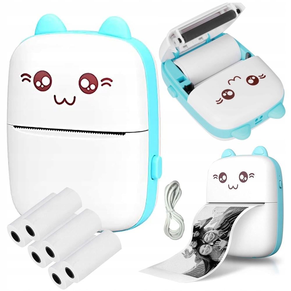 Детский мини принтер Bluetooth Синий - фото 1