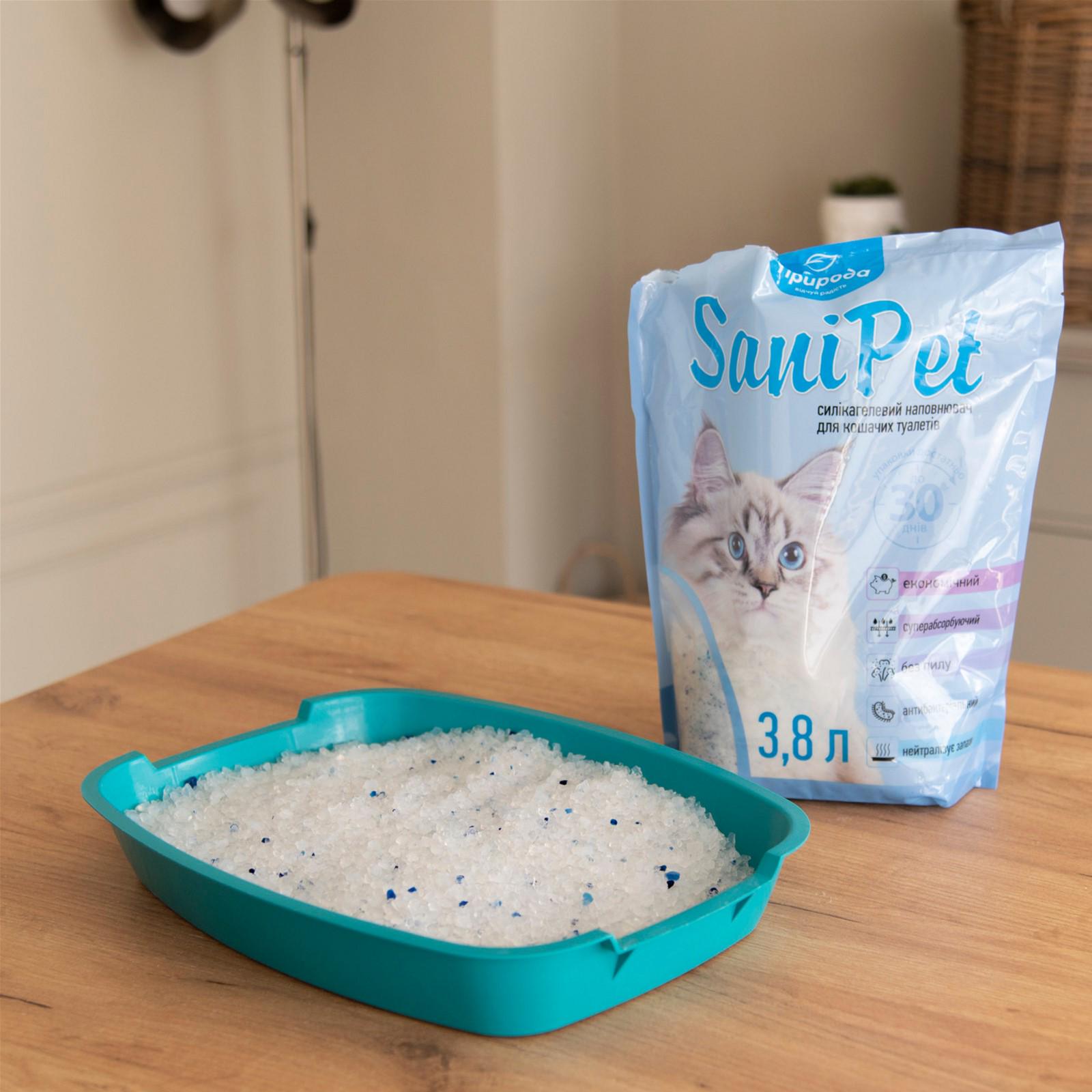 Наповнювач для котячого туалету Природа Sani Pet силікагелевий 3,8 л (4823082402663) - фото 6 Наповнювач для котячого туалету Природа Sani Pet силікагелевий 3,8 л (4823082402663) - фото 6
