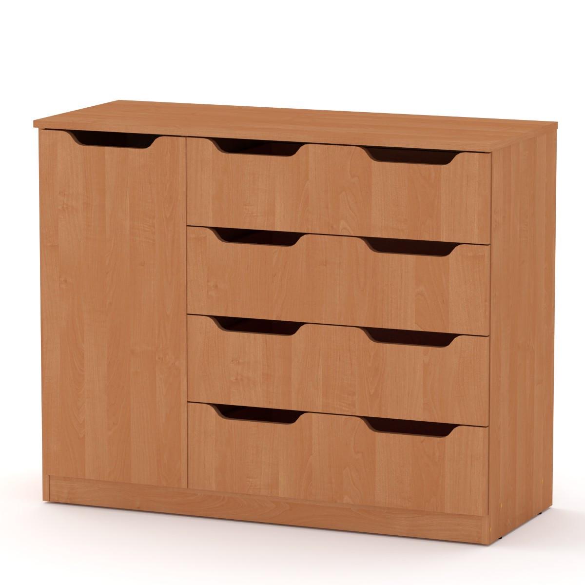 Комод Компаніт без ручок з шухлядами та дверцятами Вільха (26967787) - фото 1 Комод Компаніт без ручок з шухлядами та дверцятами Вільха (26967787) - фото 1