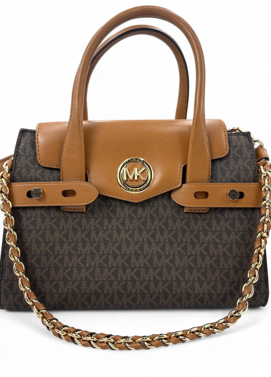 Сумка женская Michael Kors Carmen 30S0GNMS1B Brn/Acorn SM Flap Satcher Коричневый (2743539847)