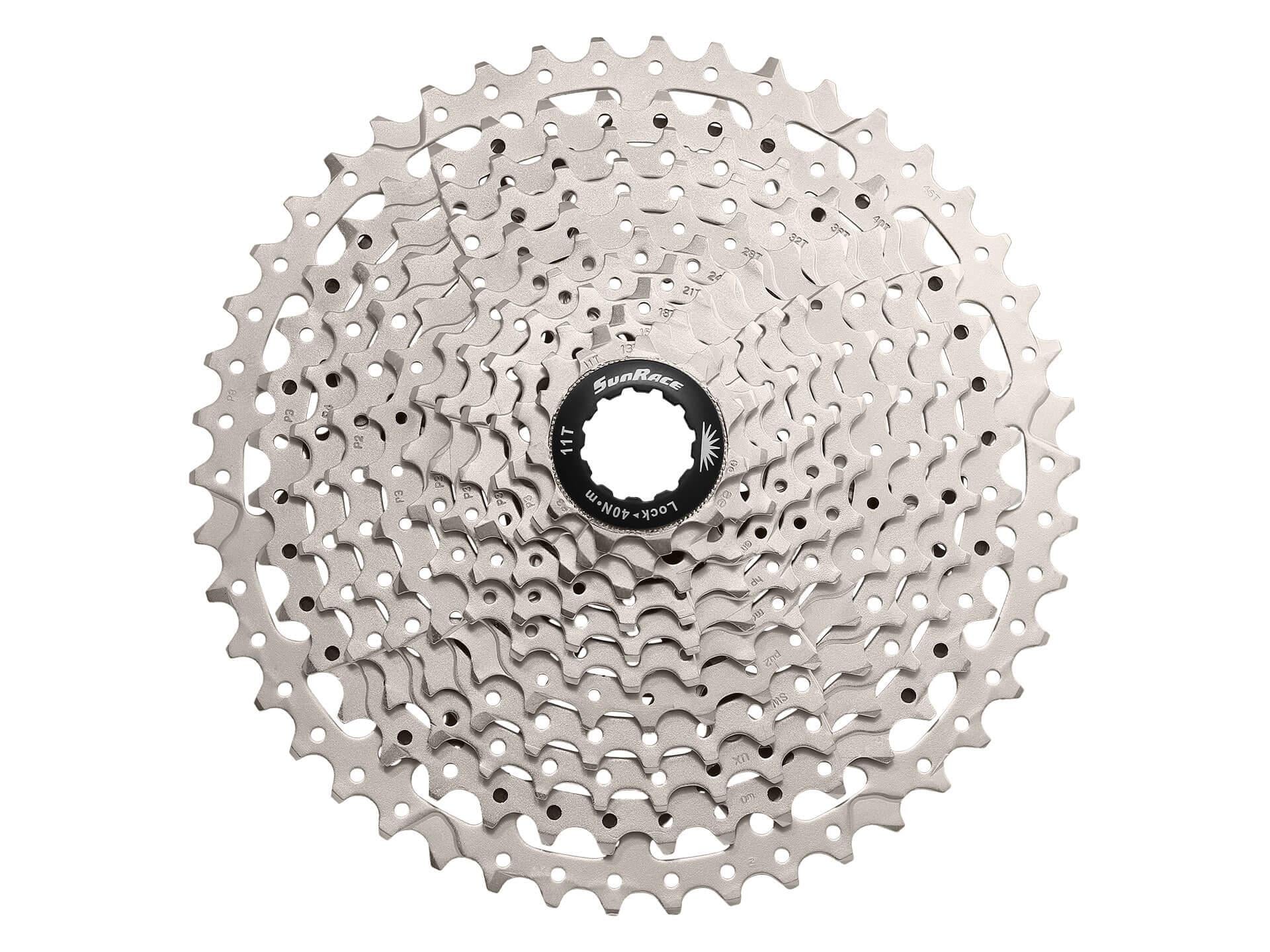 Кассета 11-k 11-46T SUN RACE MS8 MTB Metallic Silver