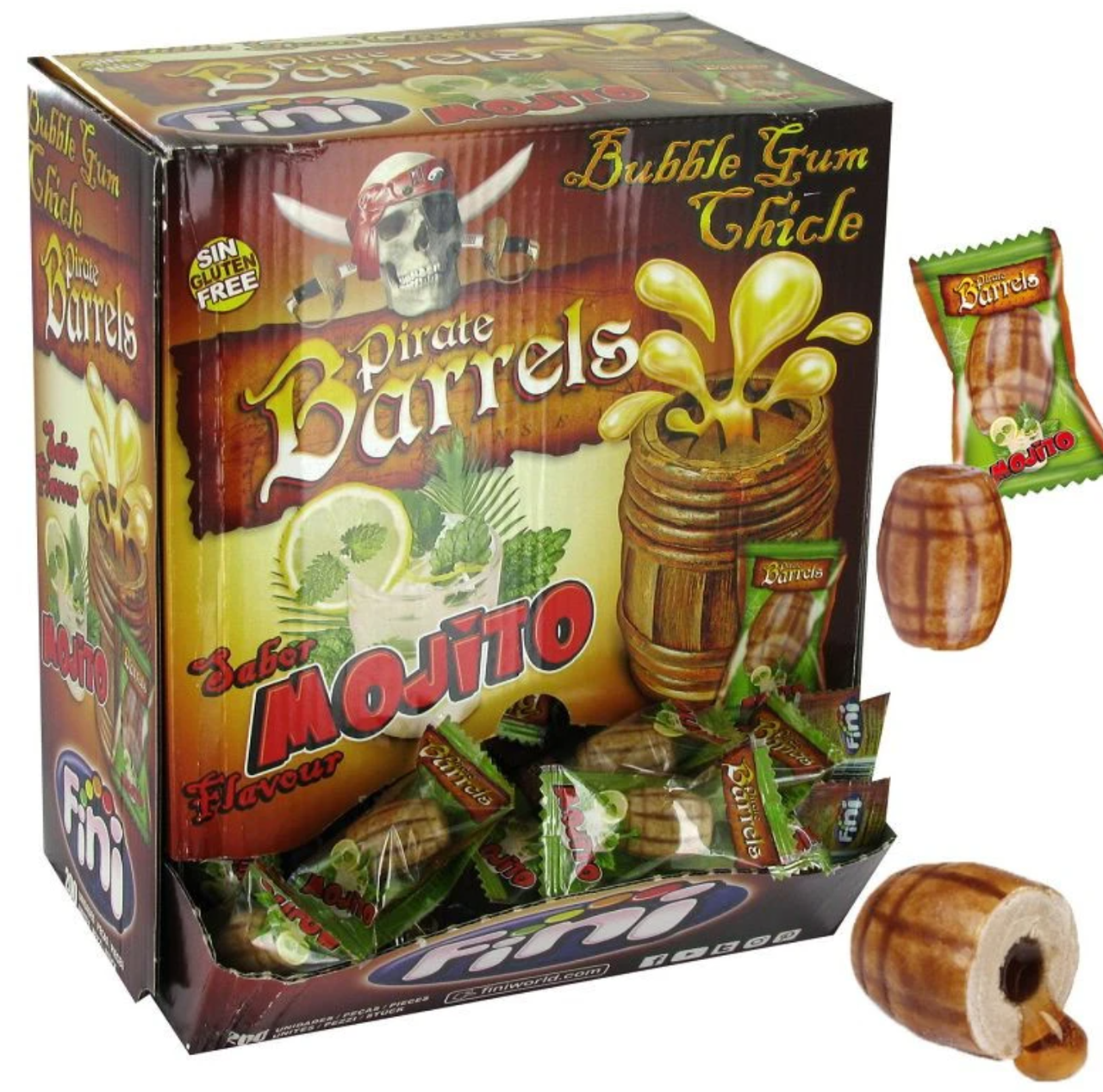 Блок жуйок Fini Pirate Barrels Mojito Gum 200 шт. (2564542663)